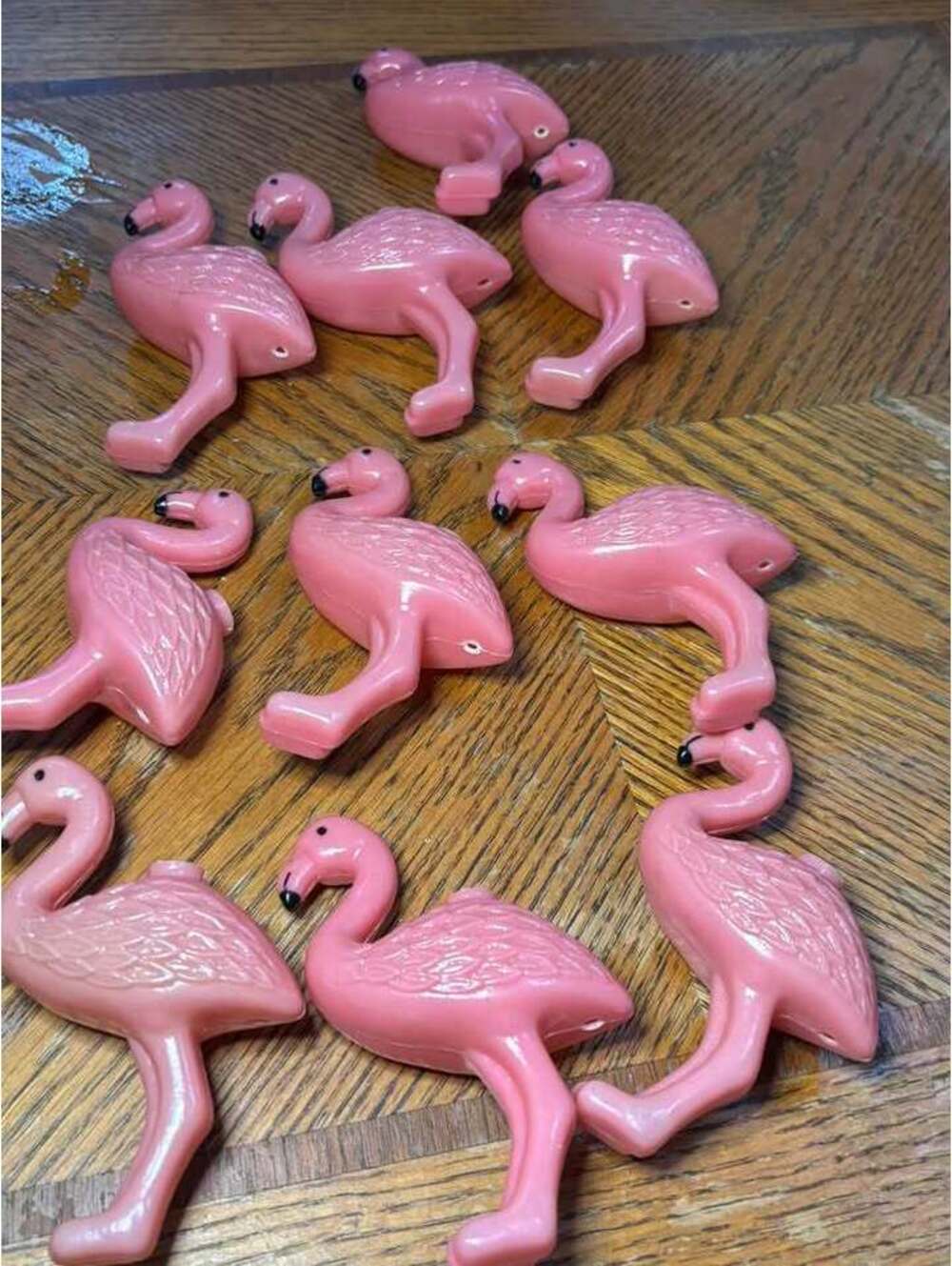 Lot of 9 Pink Plastic Flamingo Light Covers